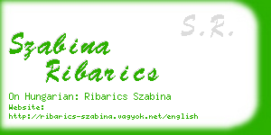 szabina ribarics business card